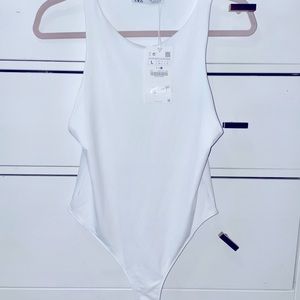 Halterneck bodysuit - white-L